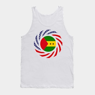 Sao Tomean American Multinational Patriot Flag Series Tank Top